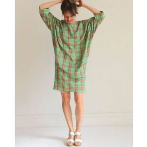 RACHEL COMEY Wades Plaid Mini Dress in ted blue size 2
